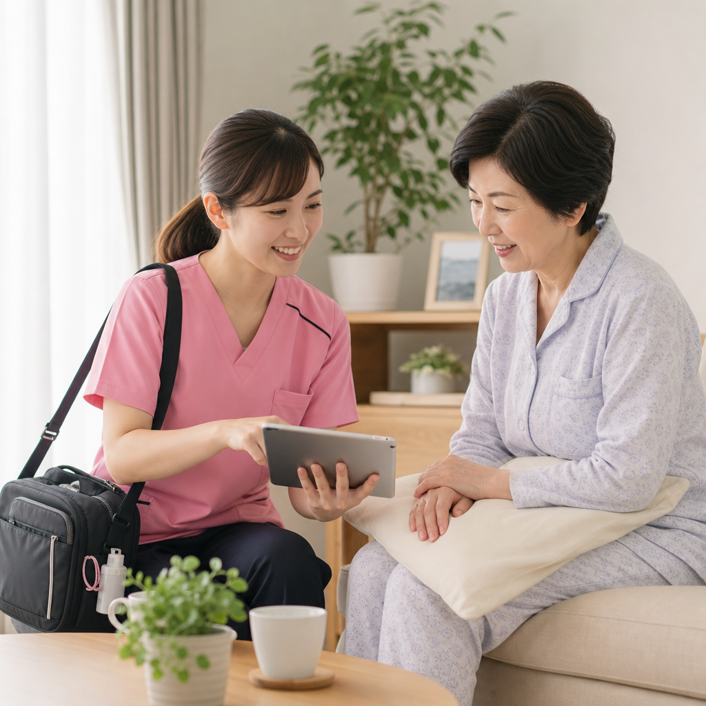 1か月は同行訪問ありで手厚いサポートを受ける訪問看護